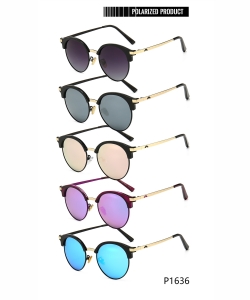 1 Dozen Pack of Designer Inspired Polarized Fashion Sunglasses P1636